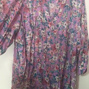Torrid Floral Lavender Blouse
